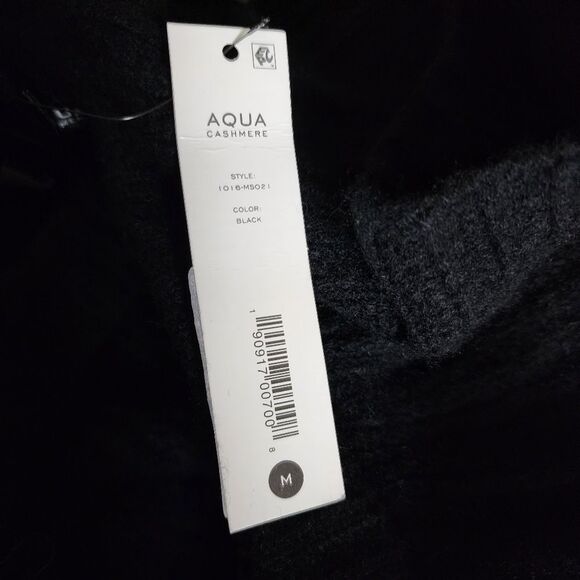 Aqua 100% Cashmere One Shoulder Sweater Medium NWT - Picture 7 of 8